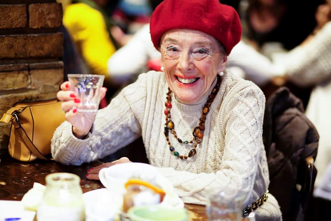 Joan, poster girl for Meet Up Mondays