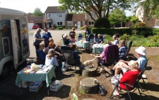 photo of Rural Coffee Caravan visit in action