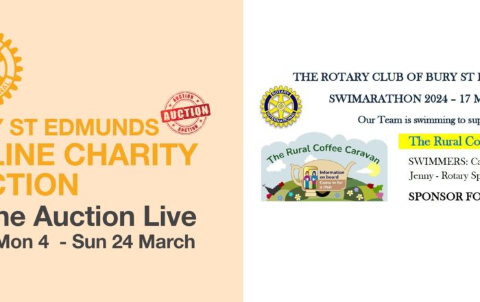Bury St Edmunds Rotary organisations charity fundraiser events - combined poster