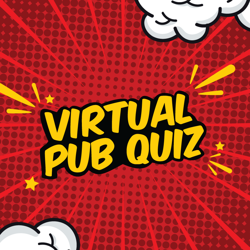 Virtual Pub Quiz logo designed by Paige Sharpe
