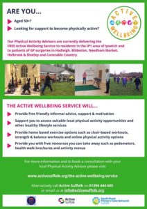 Active Wellbeing Service promotional Flyer 