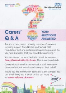 Carers email and website