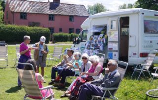 photo of Rural Coffee Caravan visit in action
