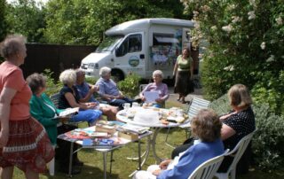 photo of Rural Coffee Caravan visit in action