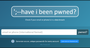 Have I Been powned check image
