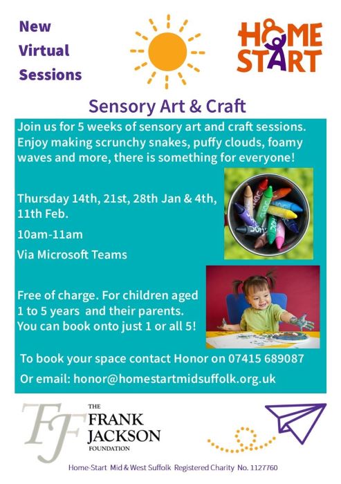 Home Start Sensory Art and Crafts for young children
