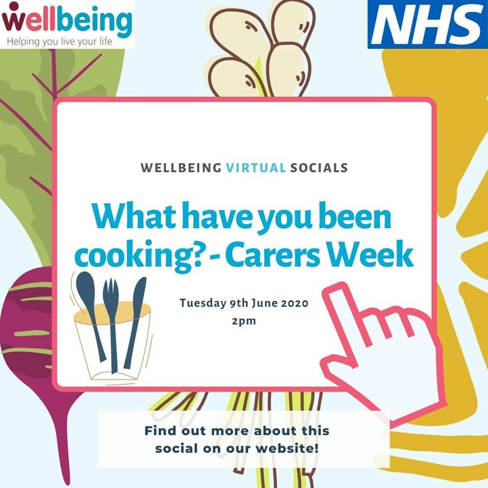 NHS Wellbeing Service online cooking social logo