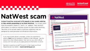 Verify or update NatWest Account email scam