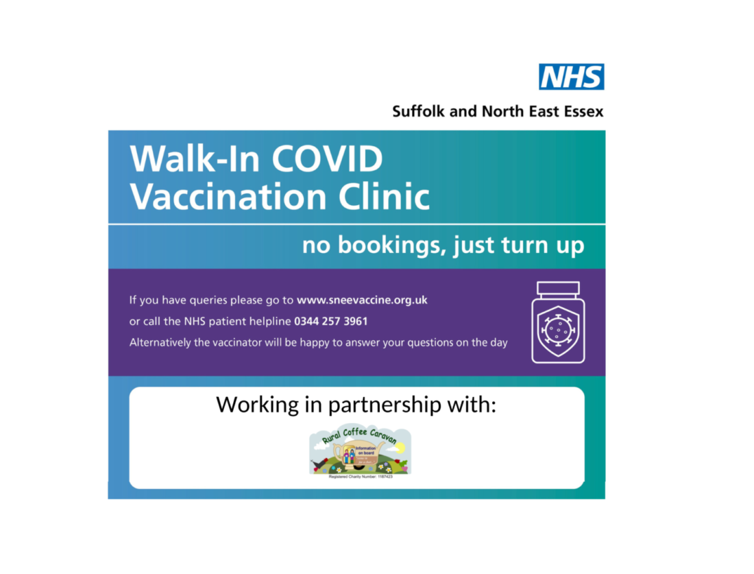 Covid Vaccination pop up clinic notice