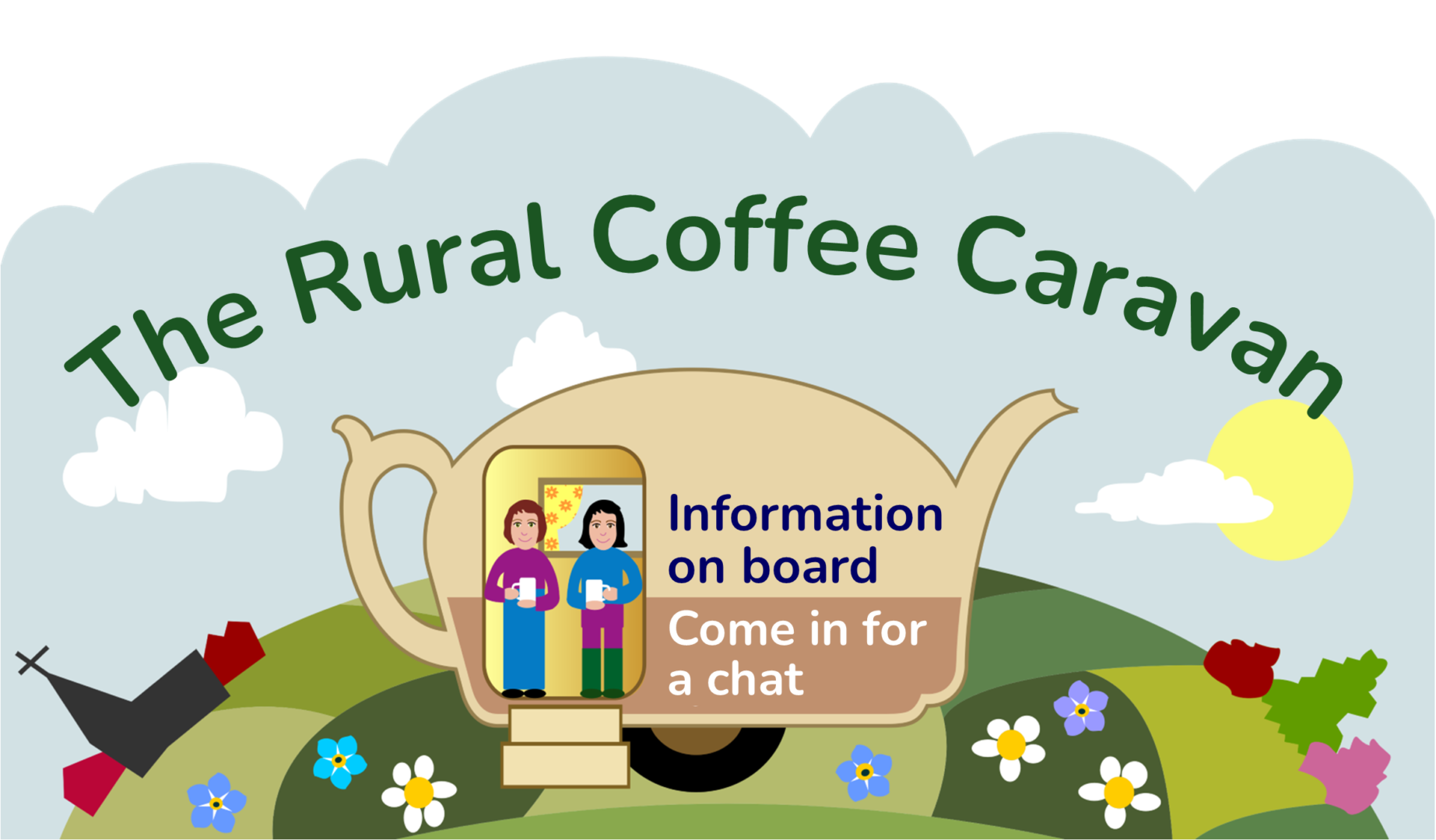 graphic of The Rural Coffee Caravan Logo - 2024