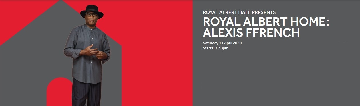 Royal Albert Home series poster advertising Alexis Ffrench performance