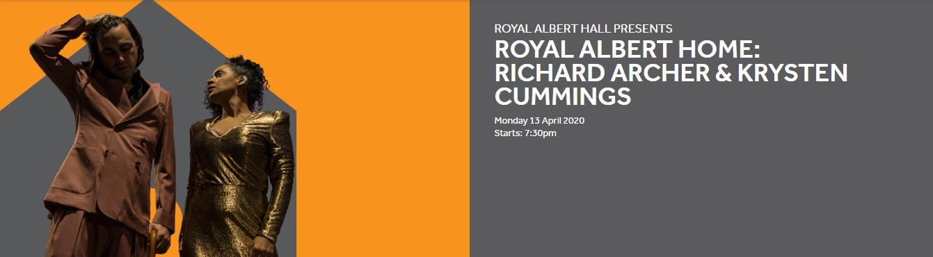 Royal Albert Home series poster advertising Richard Archer & Krysten Cummings performance