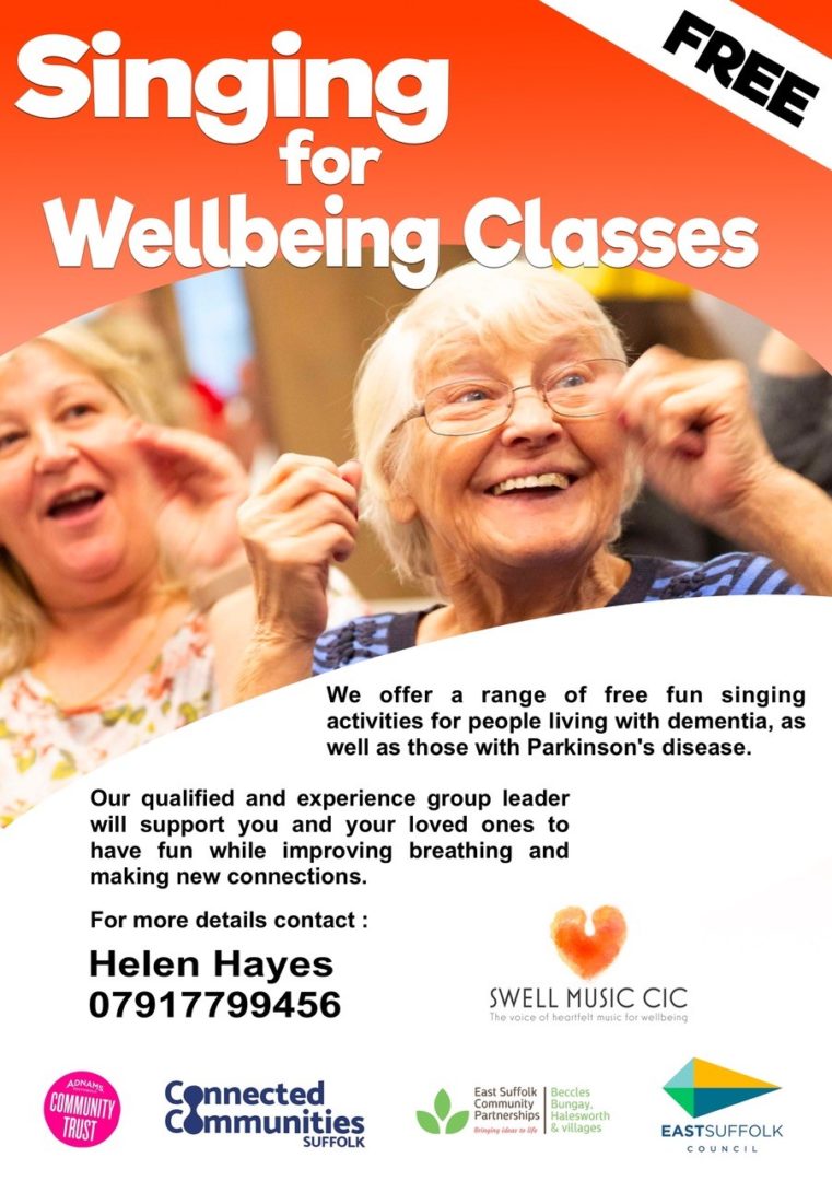 Swell Music CIC Singing For Wellbeing Classes Poster 