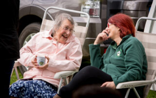 photo of Rural Coffee Caravan visit in action