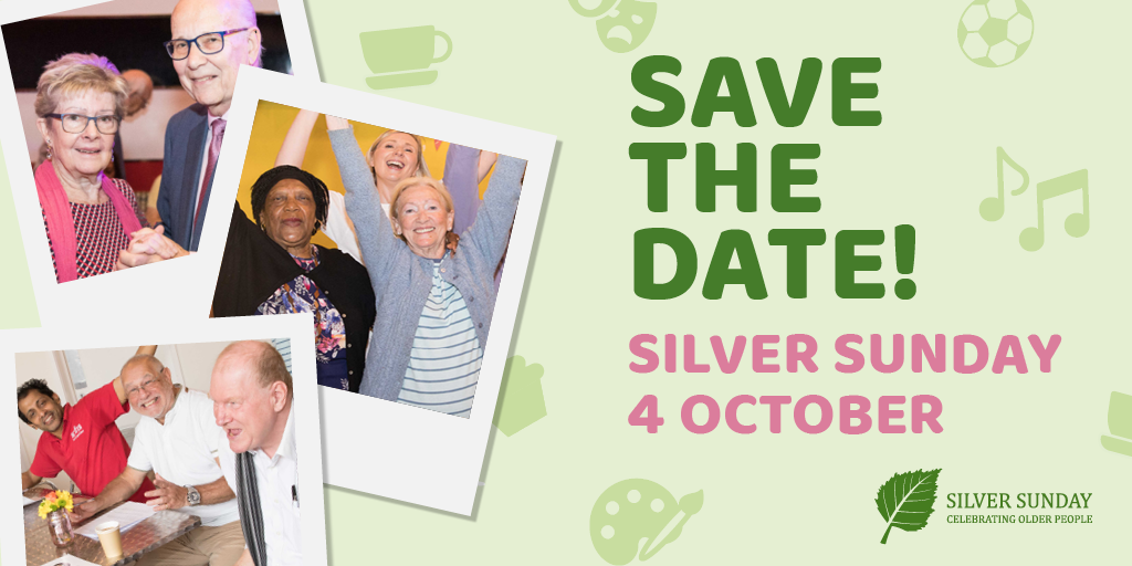 Silver Sunday Save the date poster