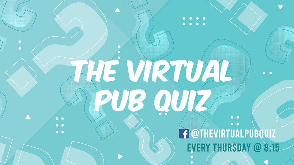 poster for the Virtual Pub Quiz on Facebook