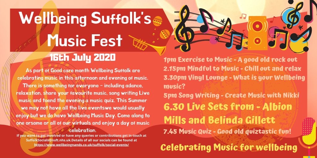 NHS Wellbeing Suffolk's Music Fest Promo