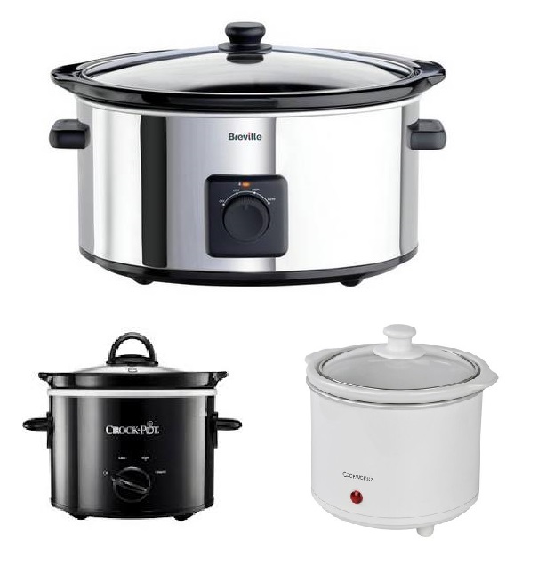 image of 3 types of slow cooker