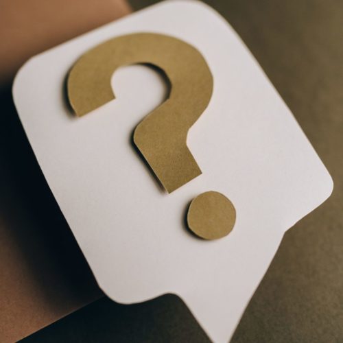 square FAQ 2 image of cardboard question mark on speech bubble