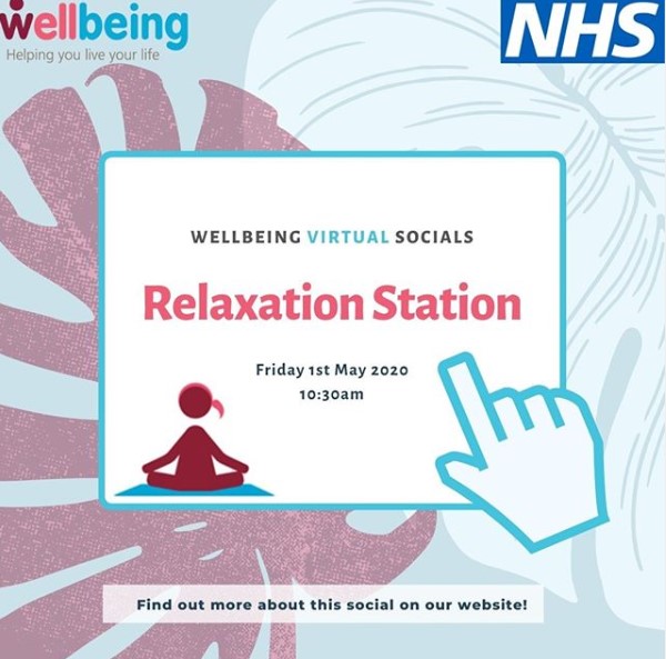 digital poster advertising wellbeing suffolk's relaxation station relaxation session